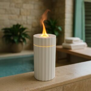 Flameless Candle Aroma Diffuser | White