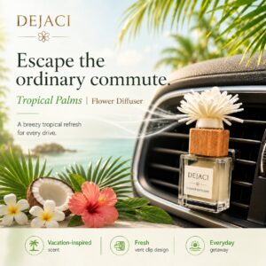 DEJACI Car Vent Flower Diffuser – Tropical Palms
